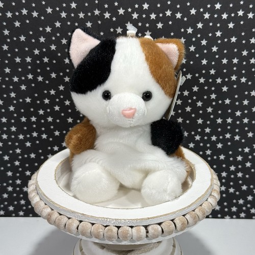 PEEBS CALICO CAT Palm Pal ✨ Soft Plush Toy SMALL Brown Kitty Baby Lovey NWT - Picture 1 of 3
