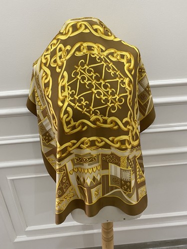 Sciarpa di seta multicolore S4#Celine Paris 34 pollici - Foto 2 di 8