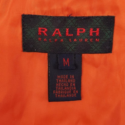 Ralph Lauren Vest Mens Medium Orange Quilted Full Zip Sleeveless Puffer Outdoor - Picture 7 of 12