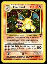✅ Pokemon TCG Charizard Ultra Rare 004/130 Base Set 2 Holo ✅ HALF SWIRL ✅ WOW ✅
