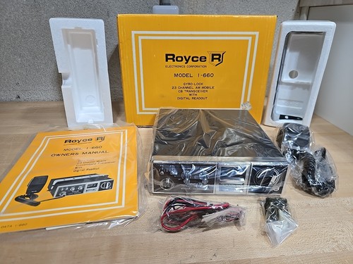 Vintage Royce 1-660 Gyro-Lock Transceiver CB Citizens Band Vol-U-Mike NOS Japan