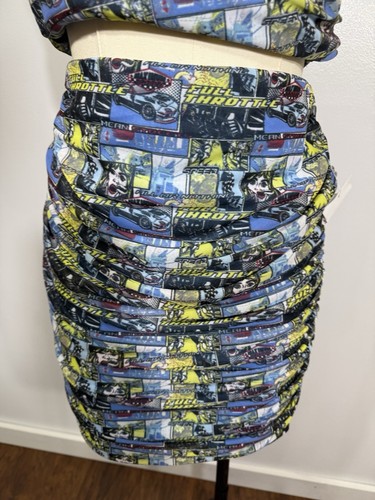 Comic Cartoon Outfit Skirt Crop Top Large New - Picture 3 of 13