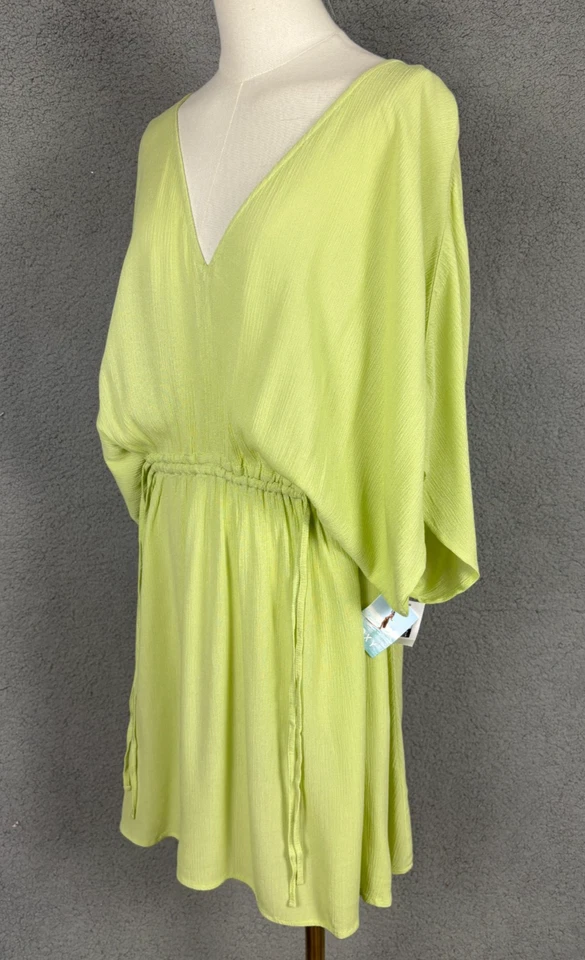 Roxy Juniors' солнце Baby текстурированный шнурок талии прикрытие платье лайм Lg новый с Ярлыками. - Изображение 4 из 4