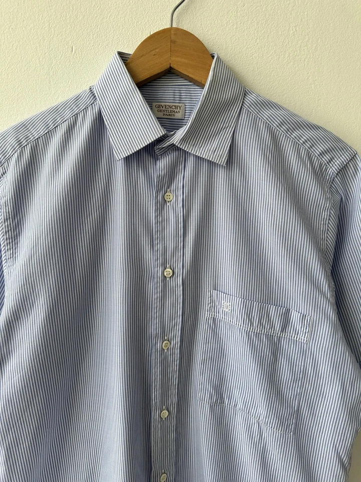 Givenchy Men Cotton Striped Short Sleeve Button Up Shirt size M - Image 4 of 4