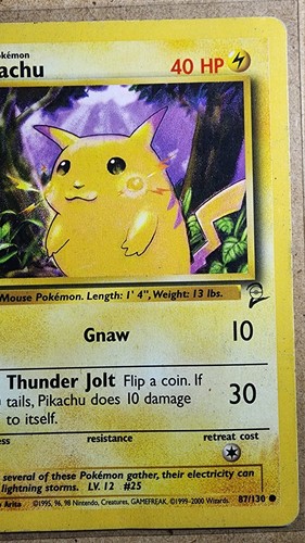Pokémon TCG Pikachu Yellow Cheeks RARE 087/130 - Picture 6 of 7