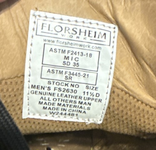 Florsheim Crossover Steel Toe Low Oxford Men's Sz 11.5 D - Picture 7 of 9