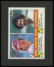 1984 Topps #132 1983 HR Leaders - Mike Schmidt & Jim Rice - Baseball Card