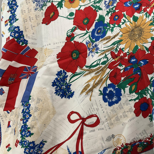 The Tie Rack Victory in Europe Commemorative Satin Square Scarf 34" x 34" - Picture 14 of 14