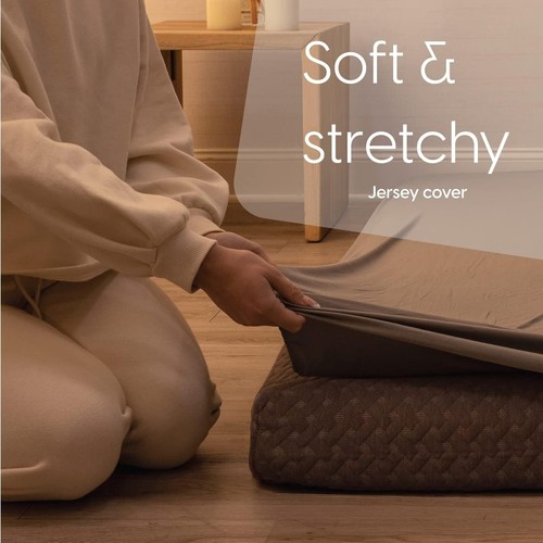 Soft Washable Grey Fitted Sheet for Twin 4" Mattress - Picture 5 of 7