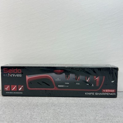 Seido Knives 4-Stage Professional Knife Scissors Sharpener Angle Guide