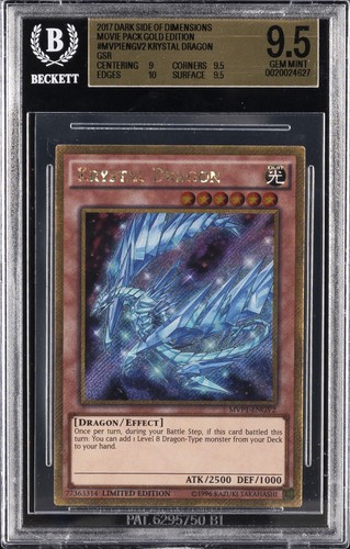 2017 YU-GI-OH! THE DARK SIDE OF DIMENSIONS #MVP1-ENGV2 KRYSTAL DRAGON BGS 9.5