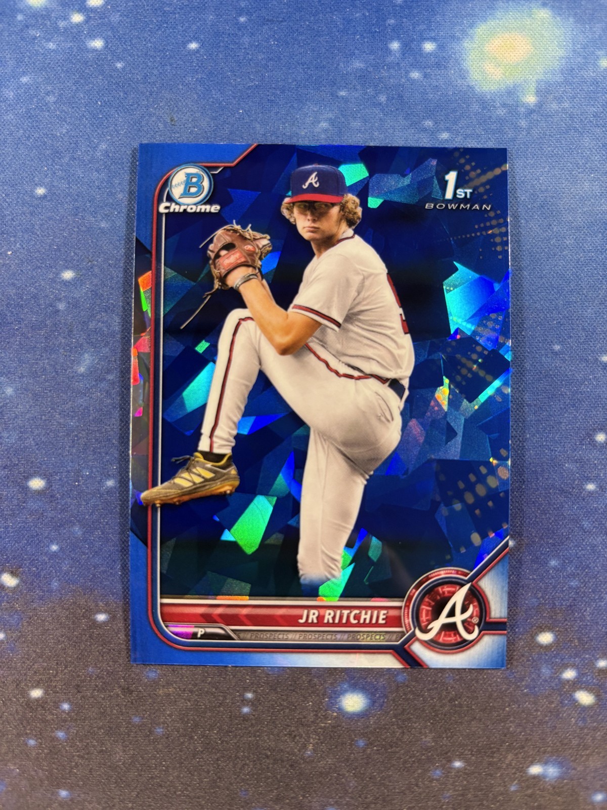 2022 Bowman Chrome Draft Sapphire #BDC-126 JR Ritchie 1st Atlanta Braves