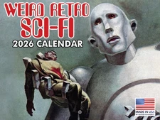 Weird Retro Sci Fi Calendar 2026 Vintage Scifi Monthly Wall Calender