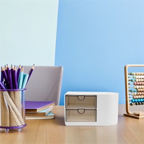  Schreibtisch Schublade Organizer: Kunststoff Tischplatte Stifthalter - Schreibtisch Schreibwaren - Bild 6 von 12