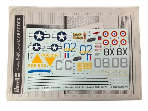 Revell B-26 B/G Marauder Plastic 1/48 Scale Model Kit #04525 SEALED BAGS - NOS - Bild 2 von 6