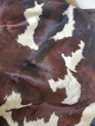 Two Tone Brazilian Cowhide Fur Rug AS Is Furniture Upholstery Material 6’ Fur