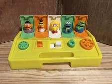 Vintage Playskool Sesame Street Poppin' Pals 1980s Pop-up Learning Toy