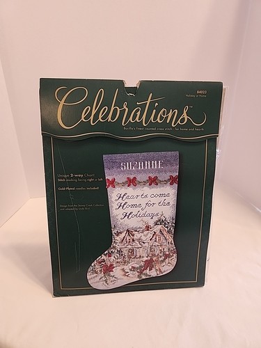 Bucilla Celebrations Christmas Counted Cross Stitch 84023 Holiday at Home Kit - Picture 1 of 5