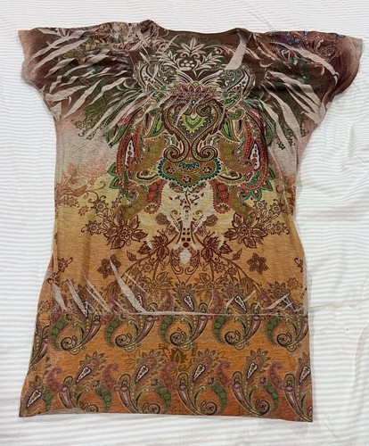 De Colección Y2K L Boho Hippie Túnica Top Ajustado Cintura Gorra Manga Hada Grunge Arte - Imagen 3 de 6