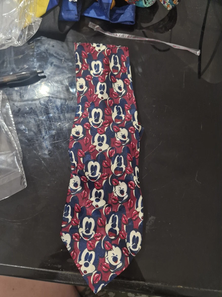 Mens DAVENPORT DISNEY Mickey Mouse And Lips  Novelty Tie