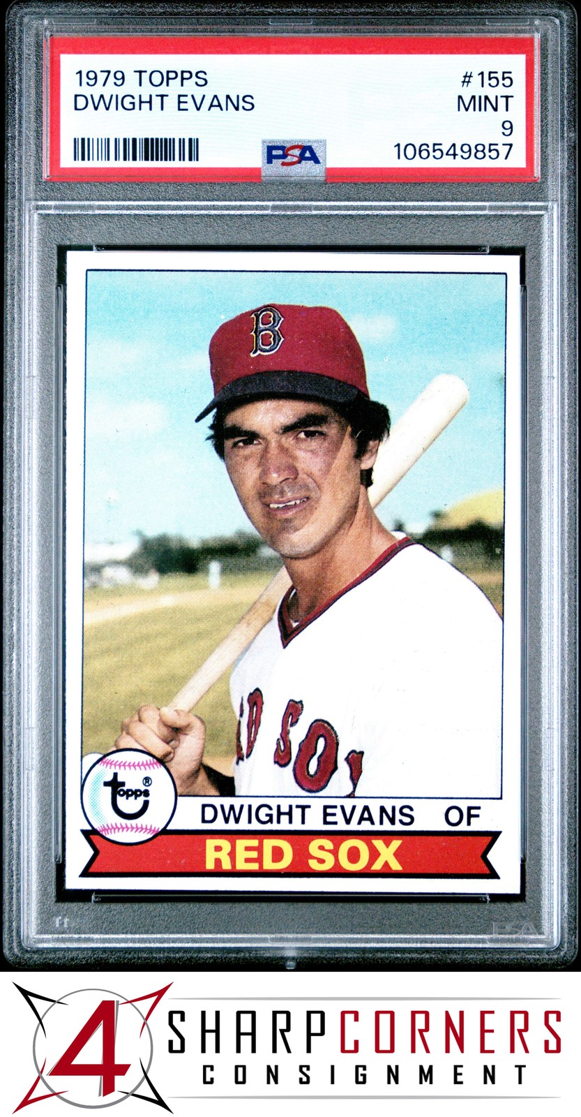 1979 TOPPS #155 DWIGHT EVANS RED SOX PSA 9