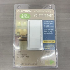 Lutron Diva DV-600PH-WH Dimmer Halogen Incandescent White