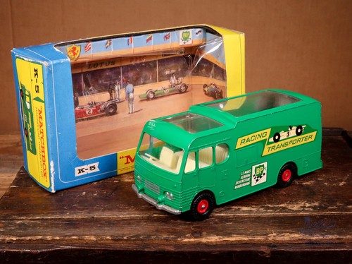 Matchbox Lesney King Size K-5 Racing Car Transporter Box IMBALLO ORIGINALE vintage - Foto 1 di 10