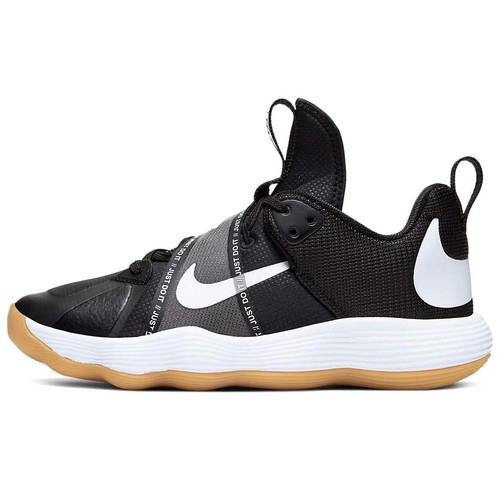 Nike Women's React Hyperset Volleyball Shoes Black White Gum Brown Size 6 - Picture 2 of 5