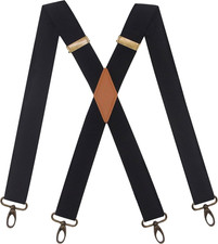 Tirantes para hombre ajustables resistentes con 4 ganchos giratorios metalicos