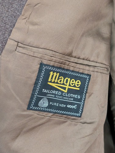 Vintage Magee 100% Reine Schurwolle Tweed Sakko Blazer 46R 46 Braun - Bild 7 von 20