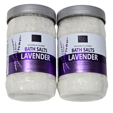 2 Pack Dead Sea Collection Reviving & Calming Lavender Bath Salts Minerals 34oz
