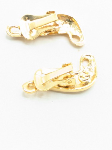 Vintage Gold Tone Cream Enamel Wave Necklace and Earrings - Picture 8 of 10