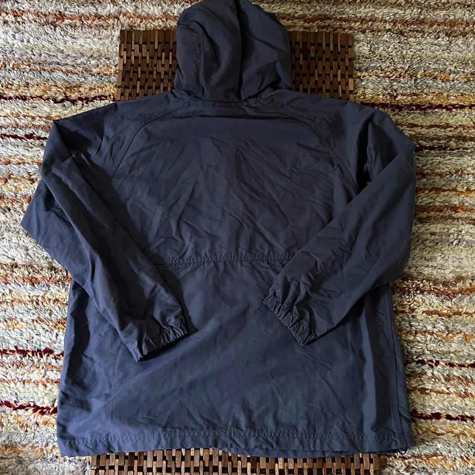 L.L. Bean Aztec Print Anorak Jacket Hoodie Hoody Blue Grey Women's Size Large L - Image 2 of 3