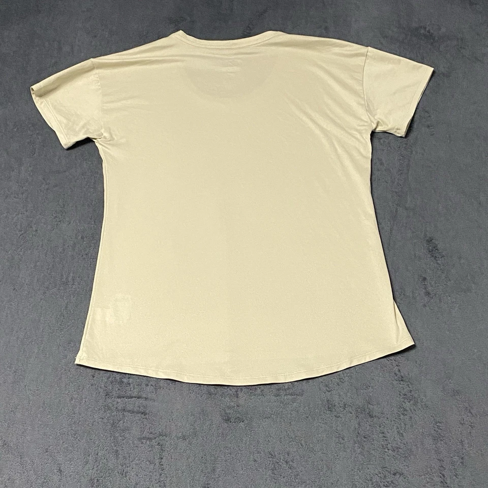 Camiseta REI Co Op Sahara Mujer S Crema Manga Corta Cuello Redondo Senderismo Activo Foto 2 de 4