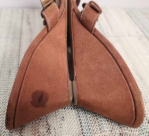 PRADA womens brown leather low wedge slide sandals Euro size 39/US 9 - Picture 2 of 8
