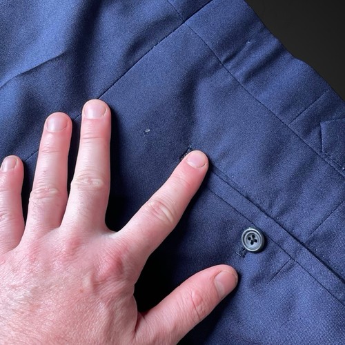 Bespoke Dege & Skinner Savile Row Suit 38S 32S Navy Blue Business Wool 2PC 2005 - Bild 15 von 19