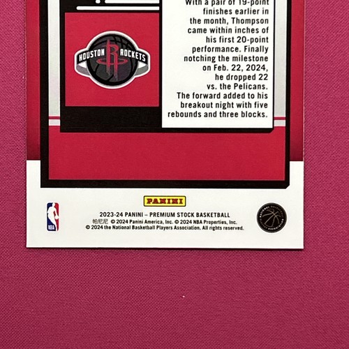 2023-24 Panini Hoops Premium Stock Amen Thompson #86 RC Rookie Base - Picture 5 of 6