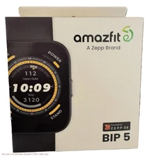 Amazfit Bip 5 Smartwatch 50mm 1.91” Black Zepp OS Fitness Tracker NEW SEALED!