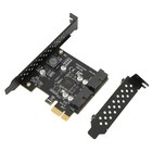 19PIN Black Board PCIE To USB 3.2 Expansion Card 5Gbps High Speed USB3.2 Front