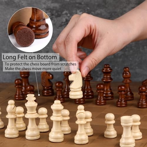 Chess Set Board for Kids & Adults, 12" Travel Magnetic 12 Inch Magnetic Yellow - Bild 5 von 6