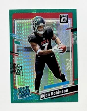 2023 Donruss Optic Bijan Robinson Green Velocity Prizm Rated Rookie #206 Falcons