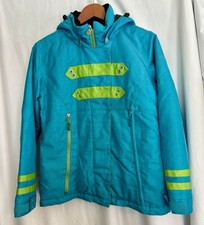 Obermeyer Mekayla Girls Ski Snowboard Turquoise Jacket w/Hood Sz 16 Juniors