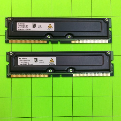 Set of (2) Infineon HYR163220G-845 A1S1031600101 64MB 800-45 (128 MB Total) R - Picture 1 of 2
