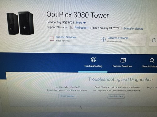 Dell Optiplex 3080 Desktop PC i5-10500 3.1 Ghz 16 GB Ram 256 GB SSD Win 11 Pro