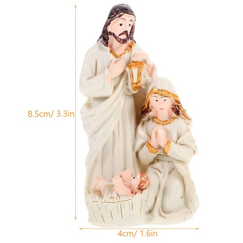 Religious Statue Jesuss Family Standing Decorative Born Ornament - Picture 5 of 12