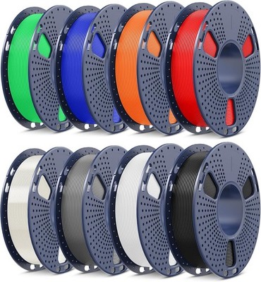 SUNLU PLA 3D Printer Filament Bundle 1.75mm 8 Pack 2kg Total Vacuum Sealed