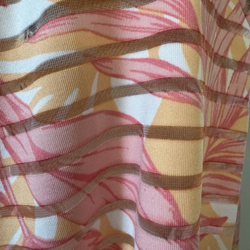 Hearts of Palm Semi Sheer Top Gr. XL gefüttert V-Ausschnitt Palmblätter Tropical Vacacore - Bild 7 von 18