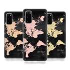 NATURE MAGICK WORLD MAP ROSE GOLD GLITTER GEL CASE HOESJE VOOR SAMSUNG PHONES 1