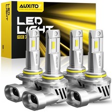 9005 9006 LED Kit Headlights Bulbs Combo 6500K High Super Low Beam White Bright