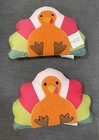 Set Of 2 Decorative Turkey Design  Pillows - 11 X 14”